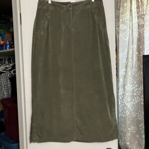 J.Jill vintage Olive Green Maxi Skirt